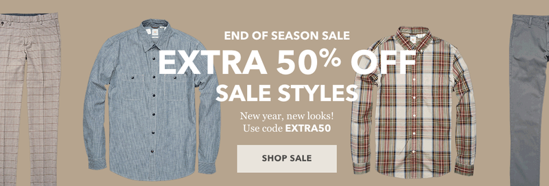 Extra 50% off all sale styles with code EXTRA50